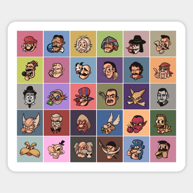 Movember Famous Mustaches Sticker by Phreephur